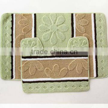 2PCS washroom mat anti-slip floor mat with TPR base