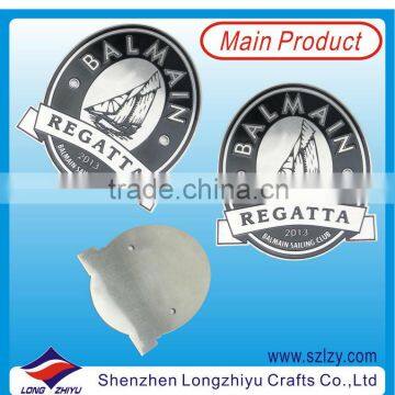 Acid Etching and Paint Filled Stainless Steel Brushed Plate,metal Large Plate Logo Badge Label With Rivet Holes for Hanging