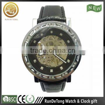 Stones case and dial watch men automatic