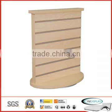 Professional MDF Slatwall countertop rotating battery display stand