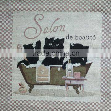 Jacquard Cushion Polycotton Cushion for Home &hotel Decoration &promotion&gift White Rose Design-37