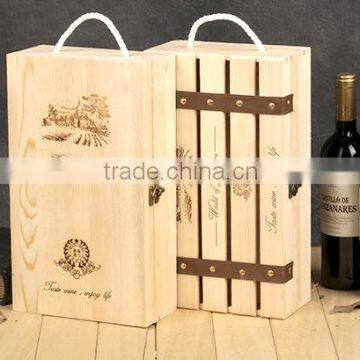 Wooden box for wine with premium quality