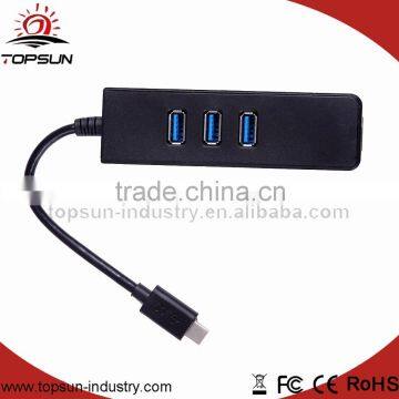 High Speed USB3.1 HUB to RJ45 and USB Date Connector for Galaxy Tab photo-3