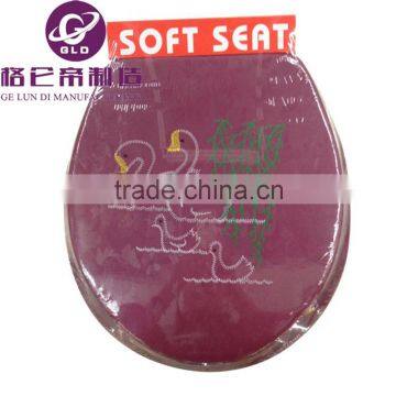 GLD Hot Sales Image Printed Color Adult Soft Toilet Seats Soft Toilet Seat Lid For Toilet Bathroom photo-3