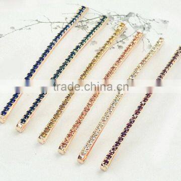 fashionable alloy crystal long bobby pin