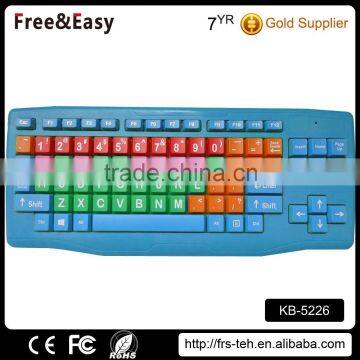 Waterproof Color With Large Keys Plug and Play Children Wired Keyboard photo-6
