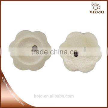 Sewing wooden buttons 18x18mm white flower shape for girl dress