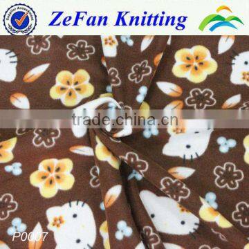 100% polyester printed polar fleece fabric