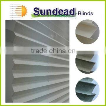 25mm 20mm Bottom up Polyester Fabric Pleated Blinds Plissee no Cord Very Safety for Kids photo-6
