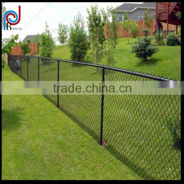 Dark Green PVC Chain Link Fence For Road