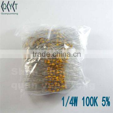 Resistors 1/4W 5% 100K NEW