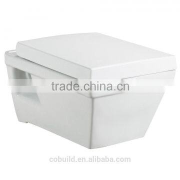 competitive price European style with high satandard Square Wall Mounted Toilet Bowl