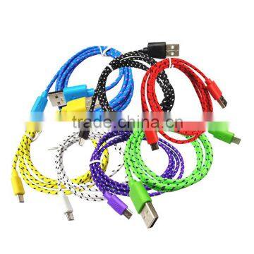 3m long woven braid phone usb charger data cable for nokia