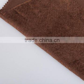 polyester knitting velvet toy fabric short plush brush velvet home textile fabric polyester velvet pearl doll fabric