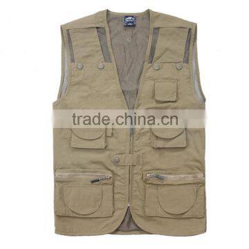 New Design Mens Quick Dry Waterproof Fishing Coat Multifunctional Outdoor Fishing Vest photo-2
