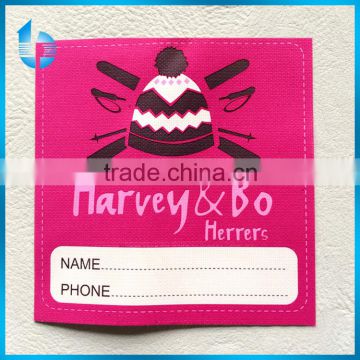 Custom nonwoven cloth printed label for scarves and hats