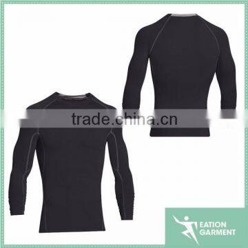 long sleeve black gym wear fitness mens compression shirts blank compression shirts wholesale compression shirts