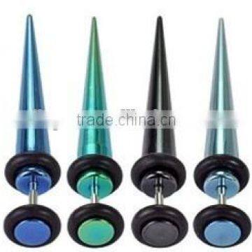 Stainless Steel Tapers With Plated Ear Expanders photo-4