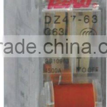 Hot sell DZ47-63-1p C45 low voltage transparent miniature circuit breaker MCB