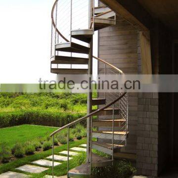 outdoor metal spiral staircase