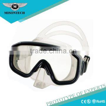 3d printing service fast printing rapid prototyping for custom scuba frameless dive mask mockup