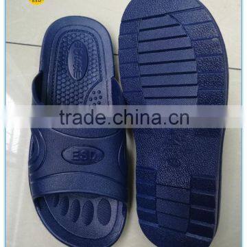 Good quality blue color pvc foamed injection esd shoes slipper manufacturer