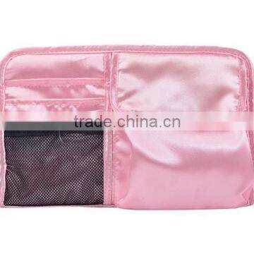 Polyester Satin Cosmetic Bag Travel Make up bag