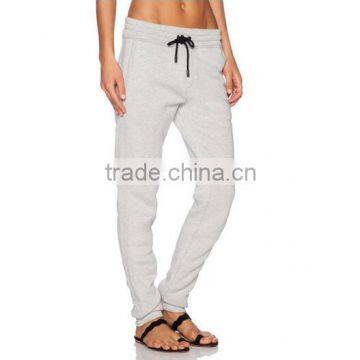 New design women plain white yoga sweat pants in wholesale