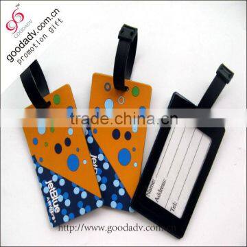 High quality promotional silicone luggage tag 3 d soft PVC luggage tags