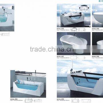 Comfortable design freestanding acrylic portable material bathtub