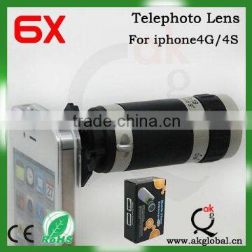 6x High definition zoom telephoto lens for mobile phone