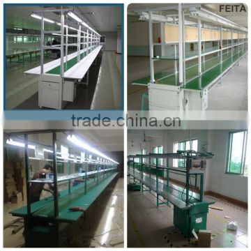 Electronic Opposite Desk Assembly Line Single Belt Conveyor Assembly Line Equipment