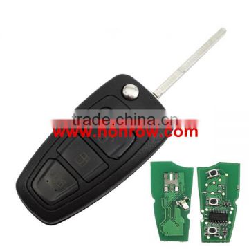 New arrival Mondeo 3 button flip remote key with 433mhz be used after 2012 year car High quality