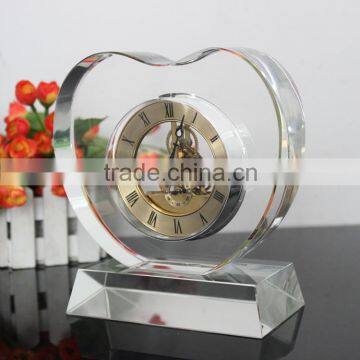 Acrylic Heart Shaped Crystal Clock photo-2