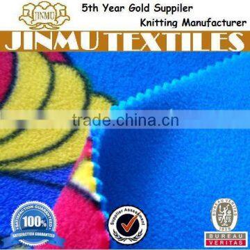 JINMU textiles 100% Polyester Cartoon Printed Polar Fleece Fabrics For Children/Blankets