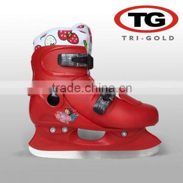 New style Hard shell adjustable ice skates for kids custom design Guangzhou manufature