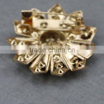 New Metal Alloy Rhinestone Brooch Pin