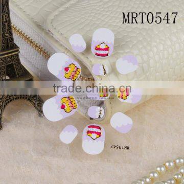 3D golden nail art stencil sticker for cartoon