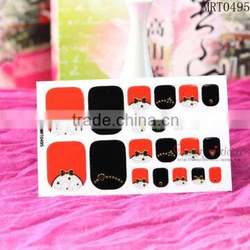 Beauty Sticker GMP new metallic nail art foil, toe nail stickers wholesale