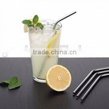 Stainless Steel Straws, Bent Drinking Straws, With Free Cleaning Brushes Drinking Straws for Tumbler photo-5