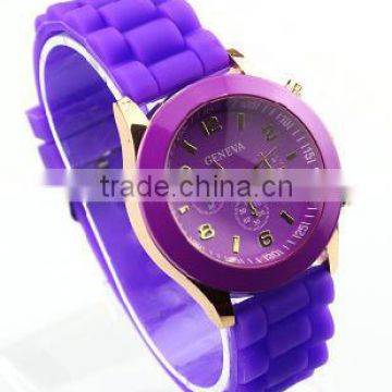 2014 popular silicone band plastic case automatic watches