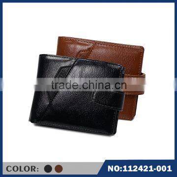 Black brown youpi simple men high quality cattle leather wallet