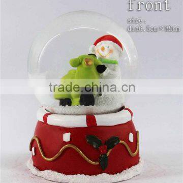 resin christmas snowman snowglobe