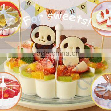 kitchenware children dessert product gift toy lunch box snacks cutter mold plastic food sweets Panda Cookie Trimmer