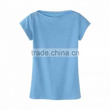 China Factory Whlesales Women Clothing Blank Brand Solid Colord T-shirt / t Shirs /tshirs With Soft Fabric photo-2