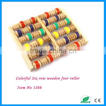 Colorful foot roller wood board