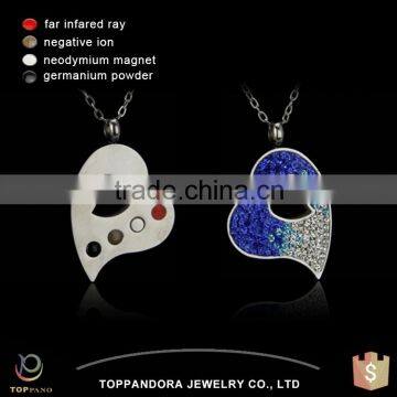 Stainless steel jewelry gift fashion design broken heart pendant quantum science pendant side effects