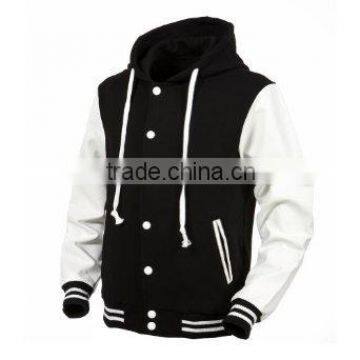 Custom Hoodies Varsity Jackets With White Leather Sleeves/ Women Custom Varsity jackets/Customized Varsity Jackets Get Your Own