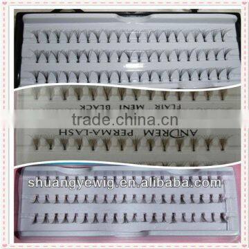 Three rows different length individual eyelashes