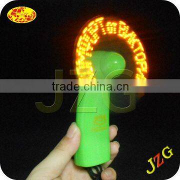 Battery-Operated Message Flashing Led Mini Fan Led Fan photo-3